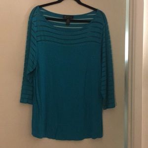 Beautiful teal INC top! Only worn once!